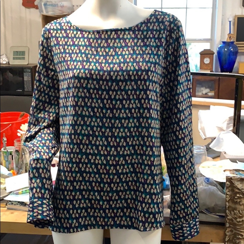 Pretty MultiColor Silky Soft Blouse/L